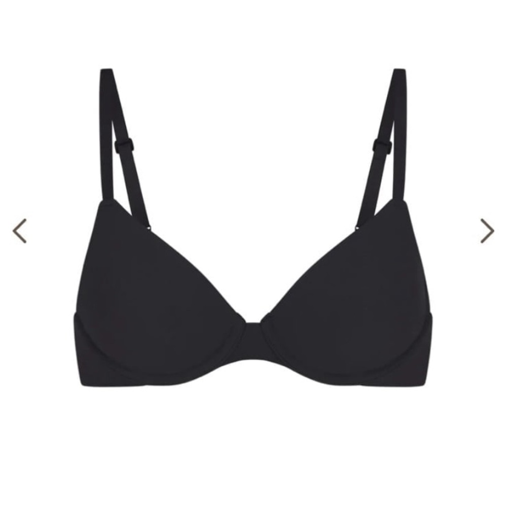 Skims Fits Everybody TShirt Demi Bra Onyx 34C